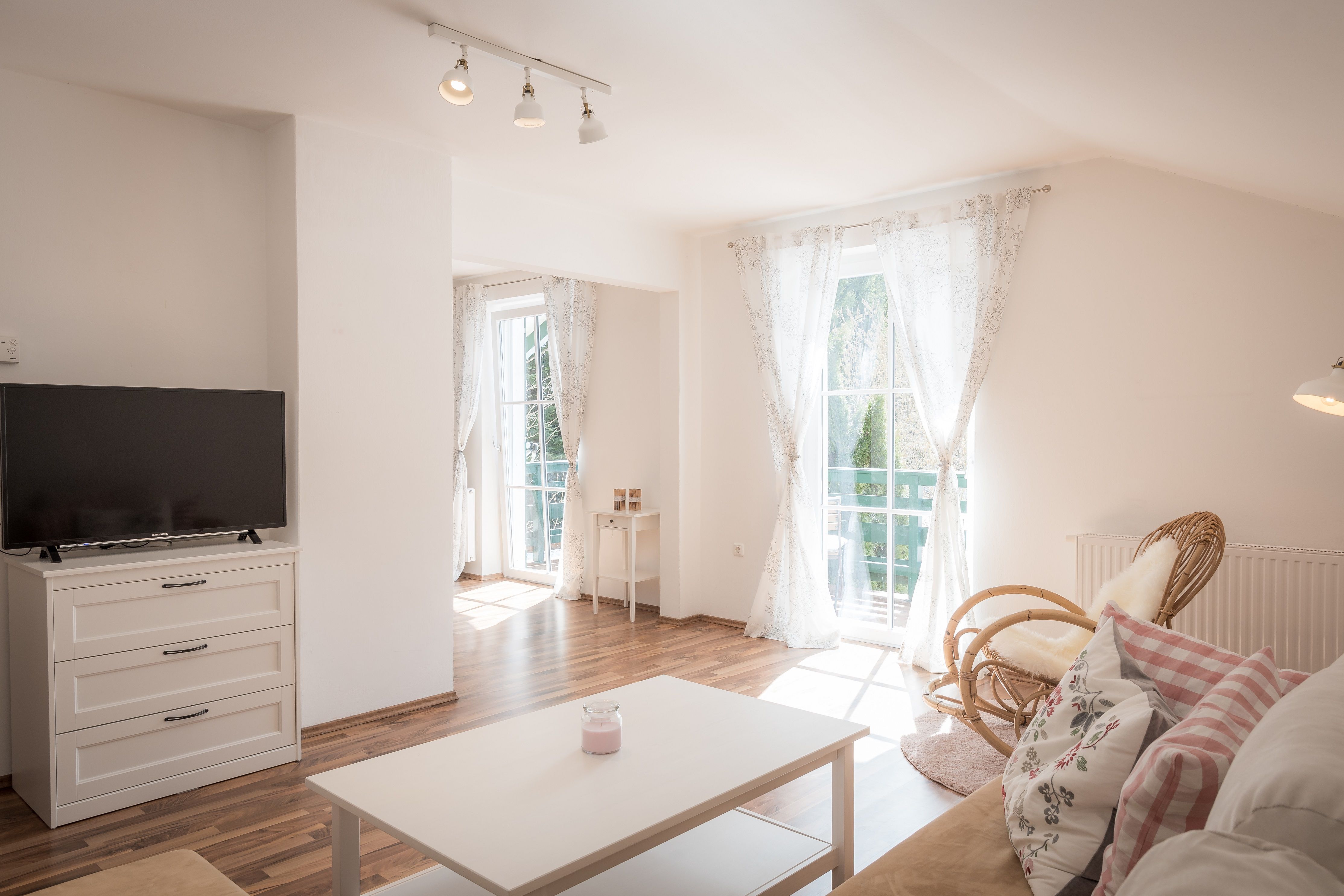 Wohnzimmer im Ferienhaus Weitental