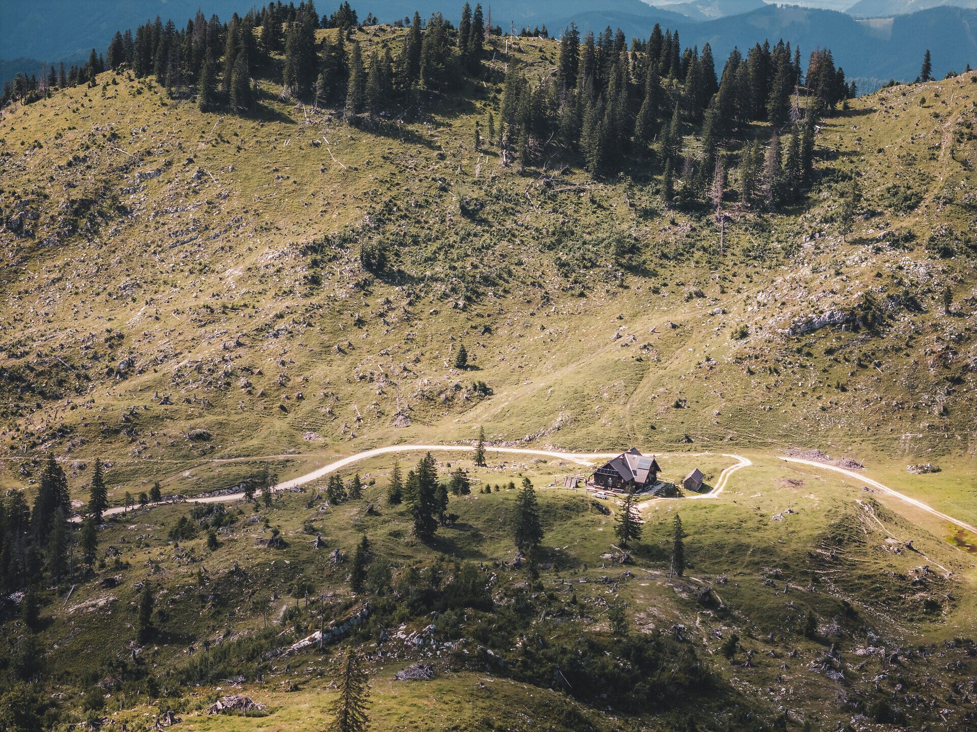 Ybbstalerhütte auf der Dürrensteinalm im Mostviertel nahe dem Lunzer See.