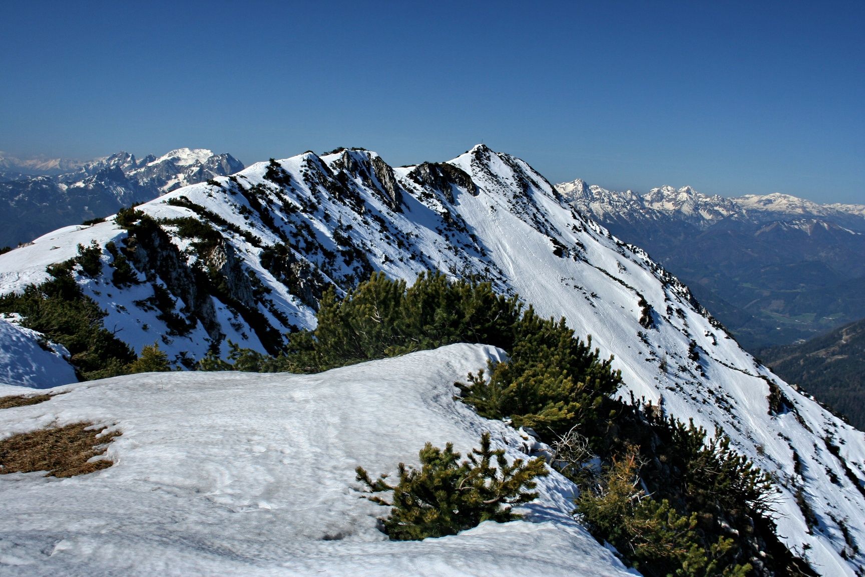 Gamsstein Blick zum Gipfel