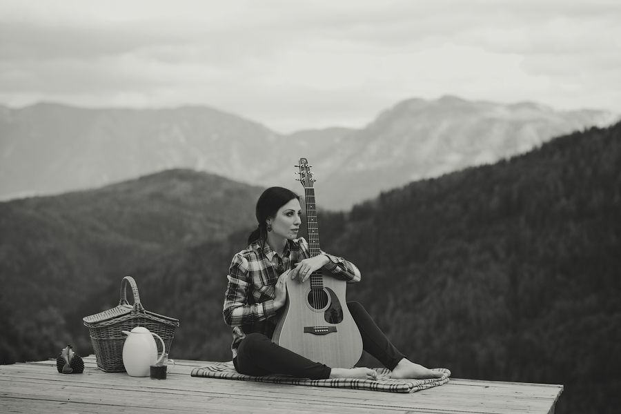 Picknick auf der Holzterrasse