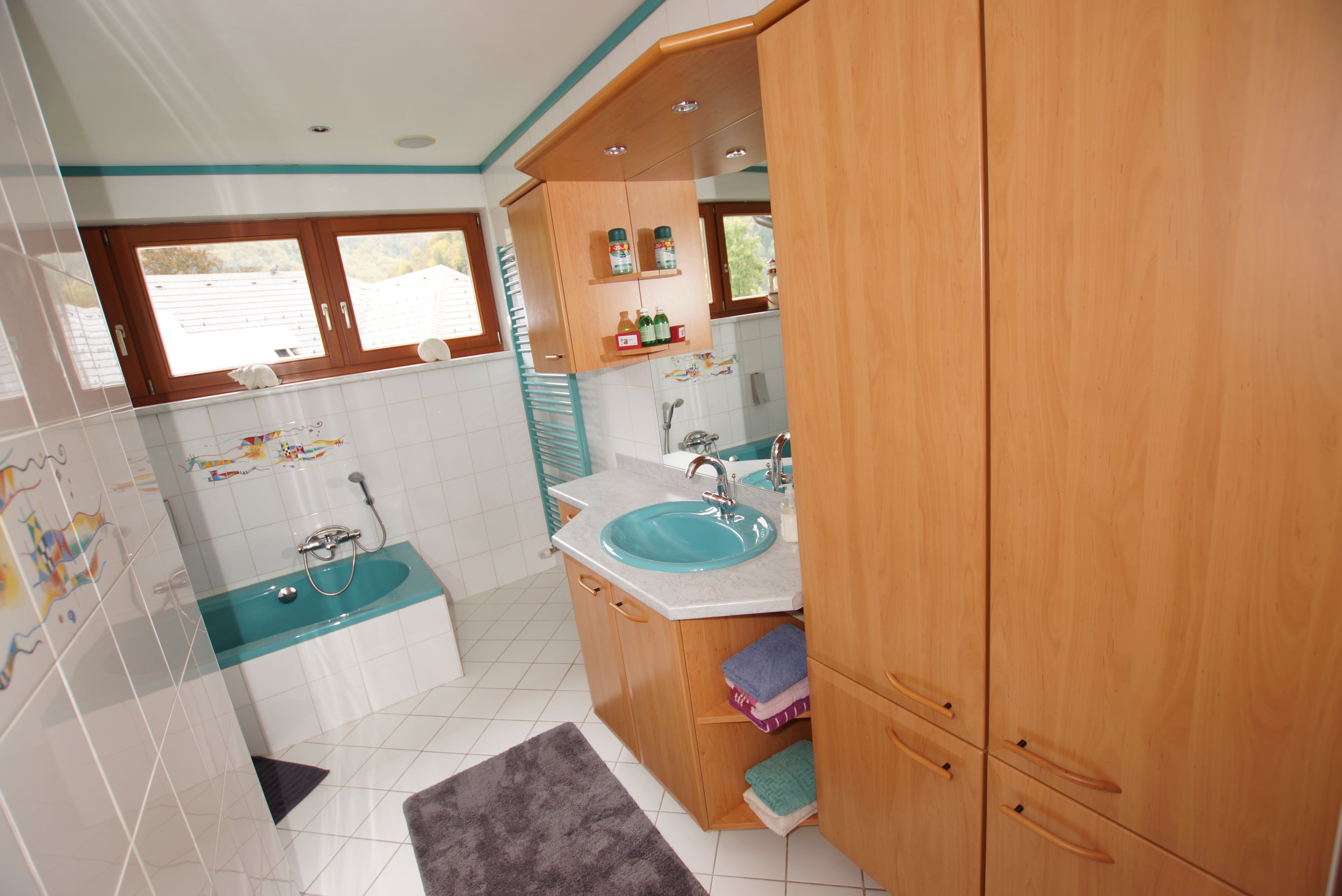 Badezimmer in der Ferienwohnung Steiner