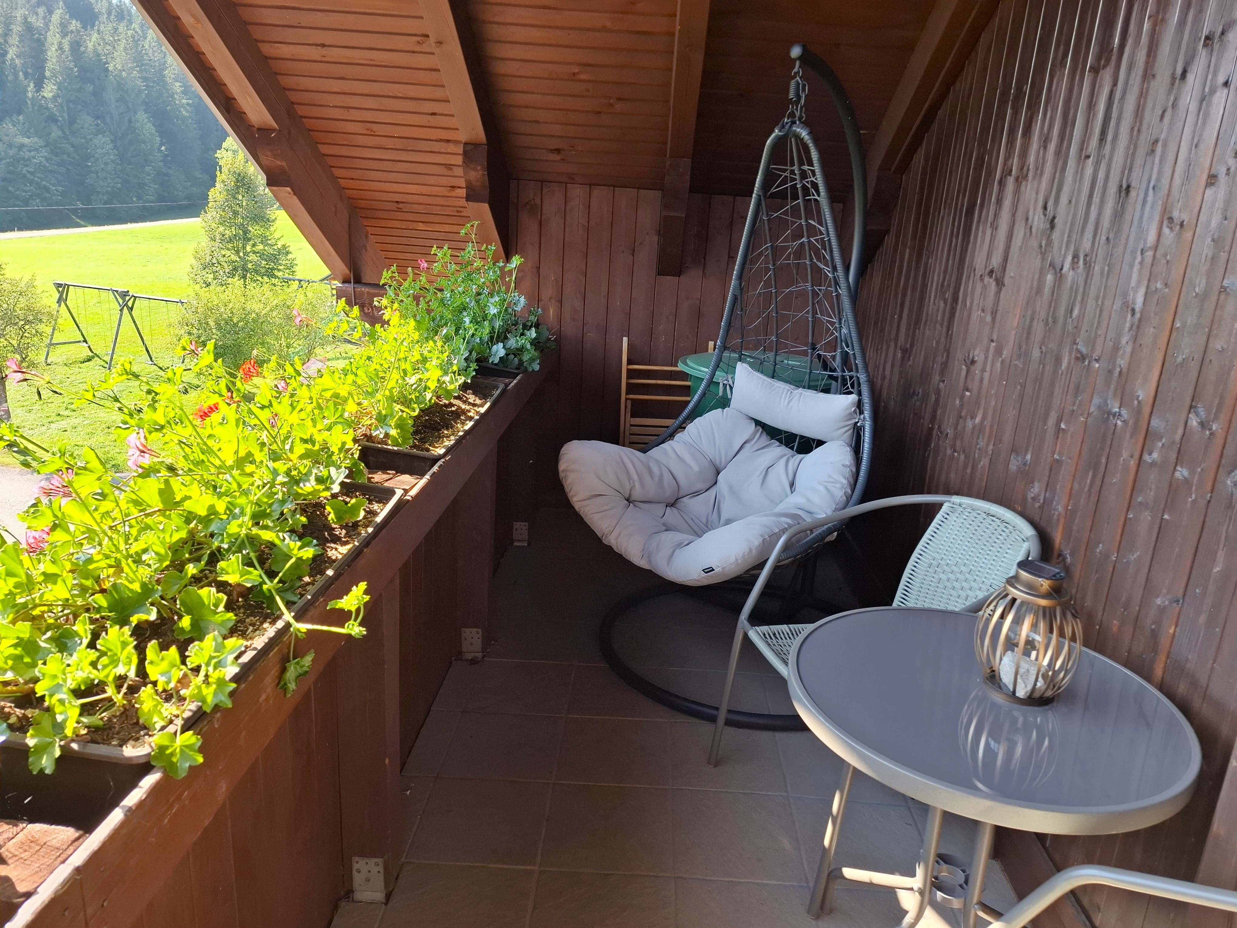 Balkon am Biobauernhof Ablass