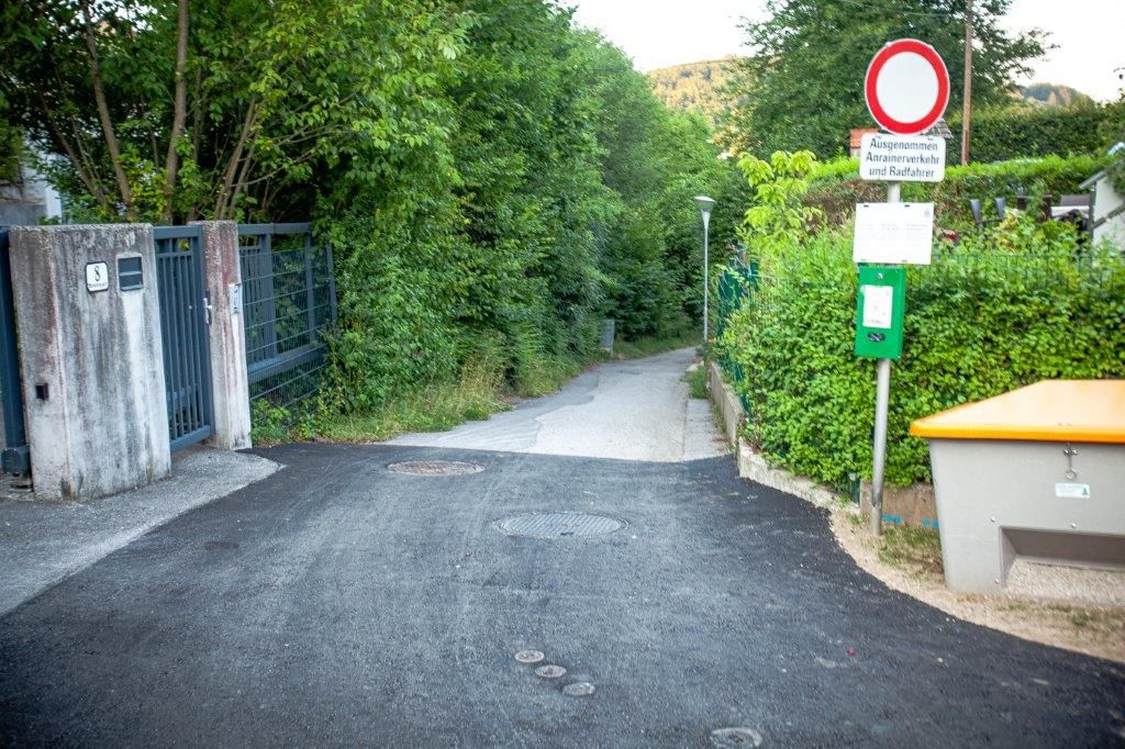 Fußweg in die Stadt