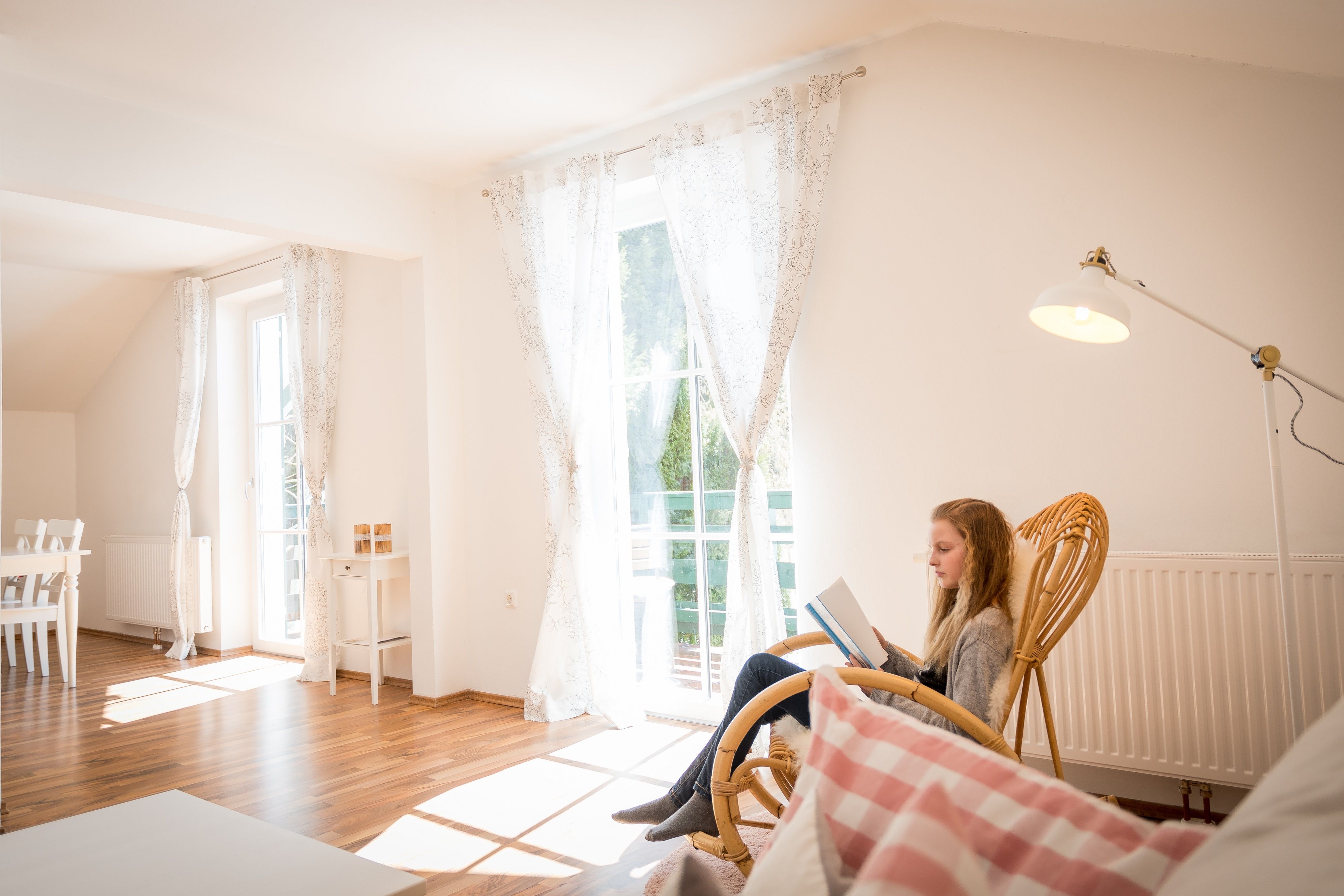 Wohnzimmer im Ferienhaus Weitental