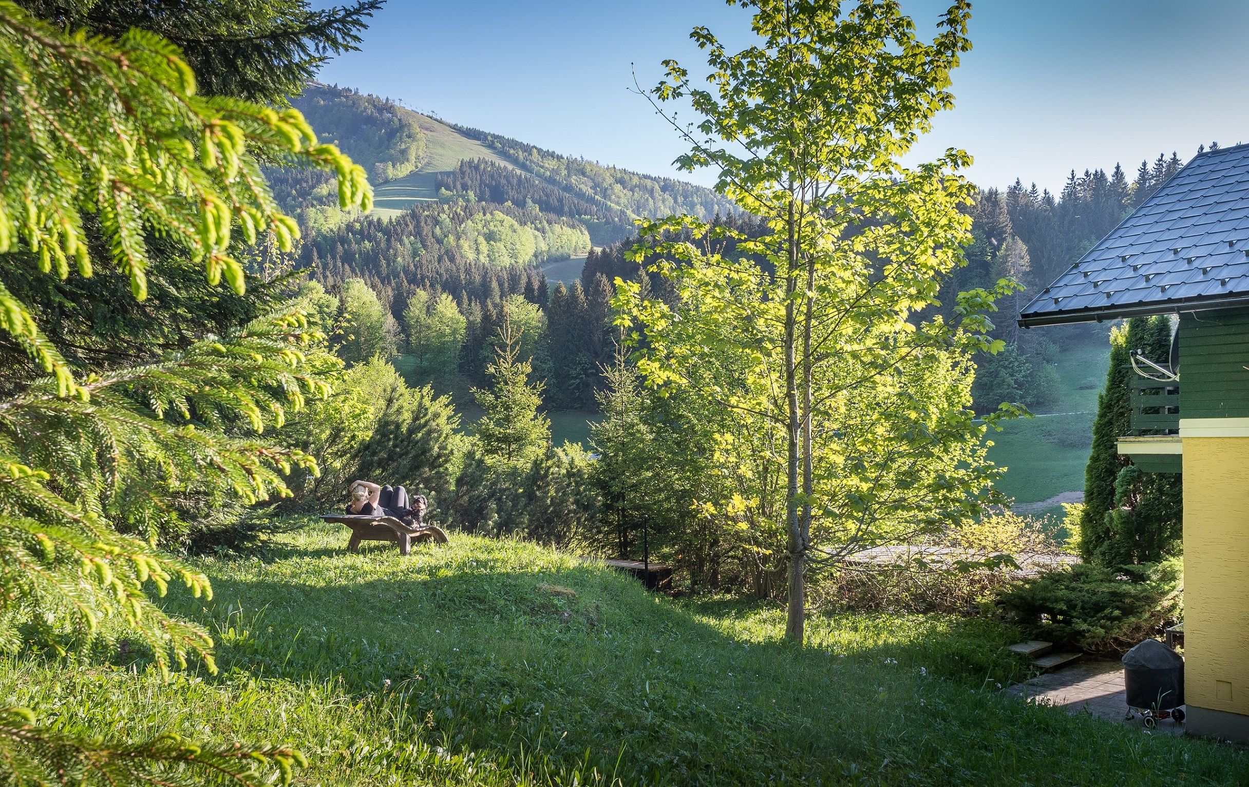 Garten des Ferienhauses Weitental