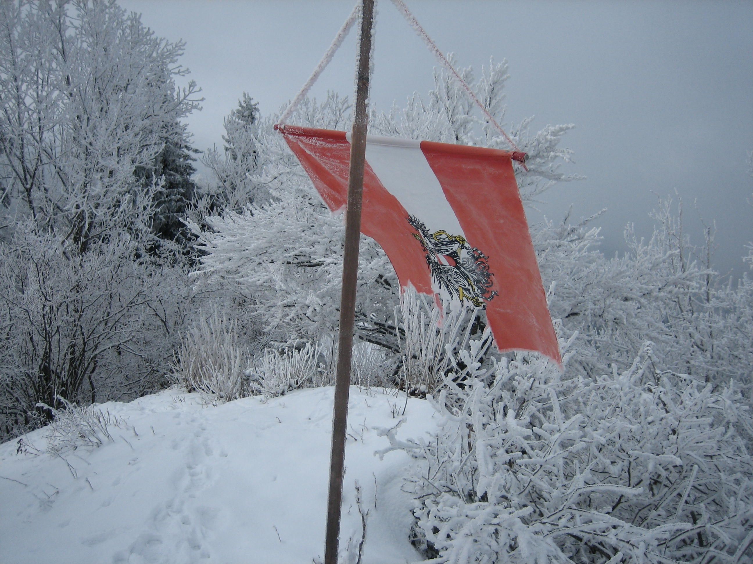Gipfelfahne auf dem Höhenstein