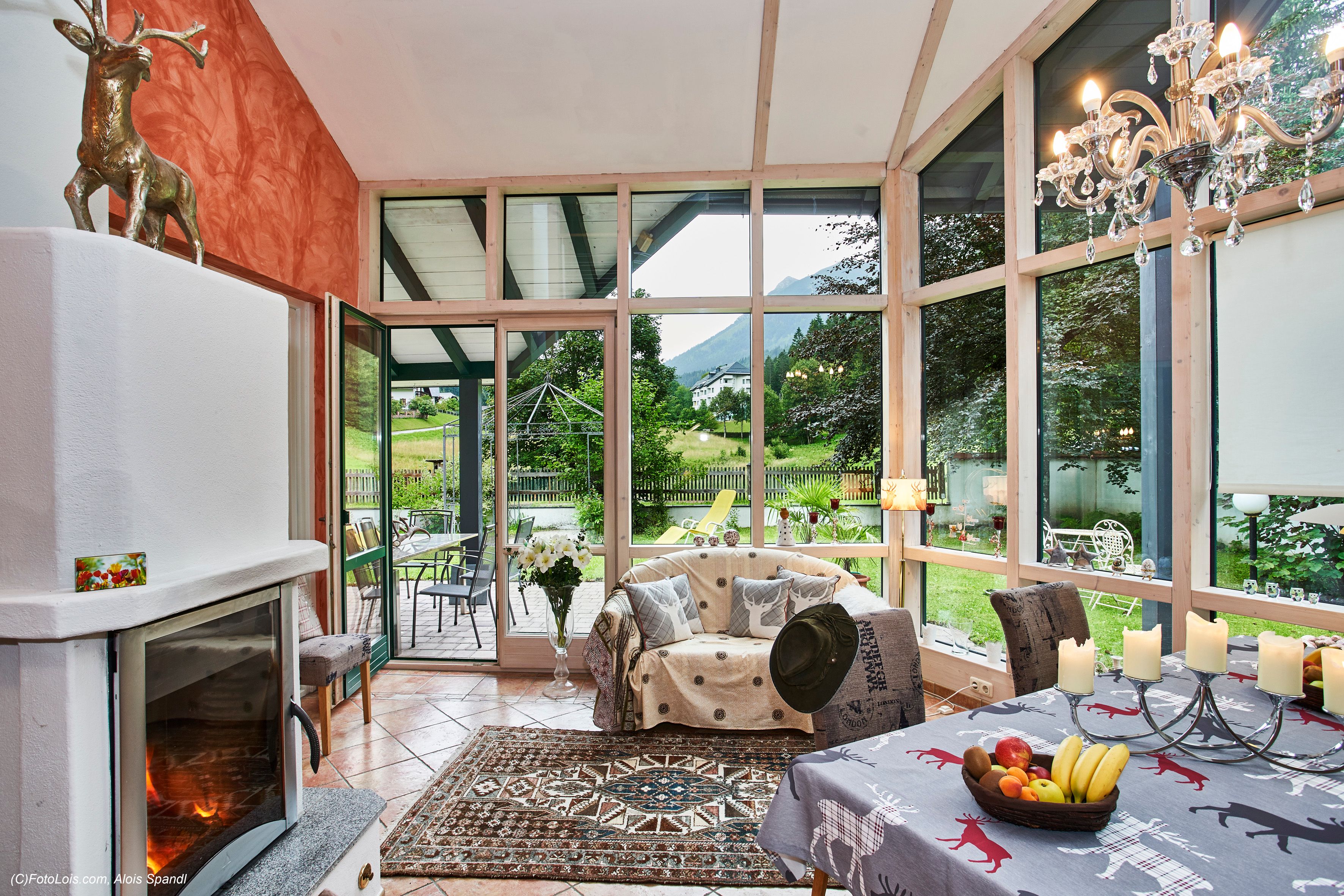 Wintergarten/ Wohnraum Ferienwohnung Ötscher