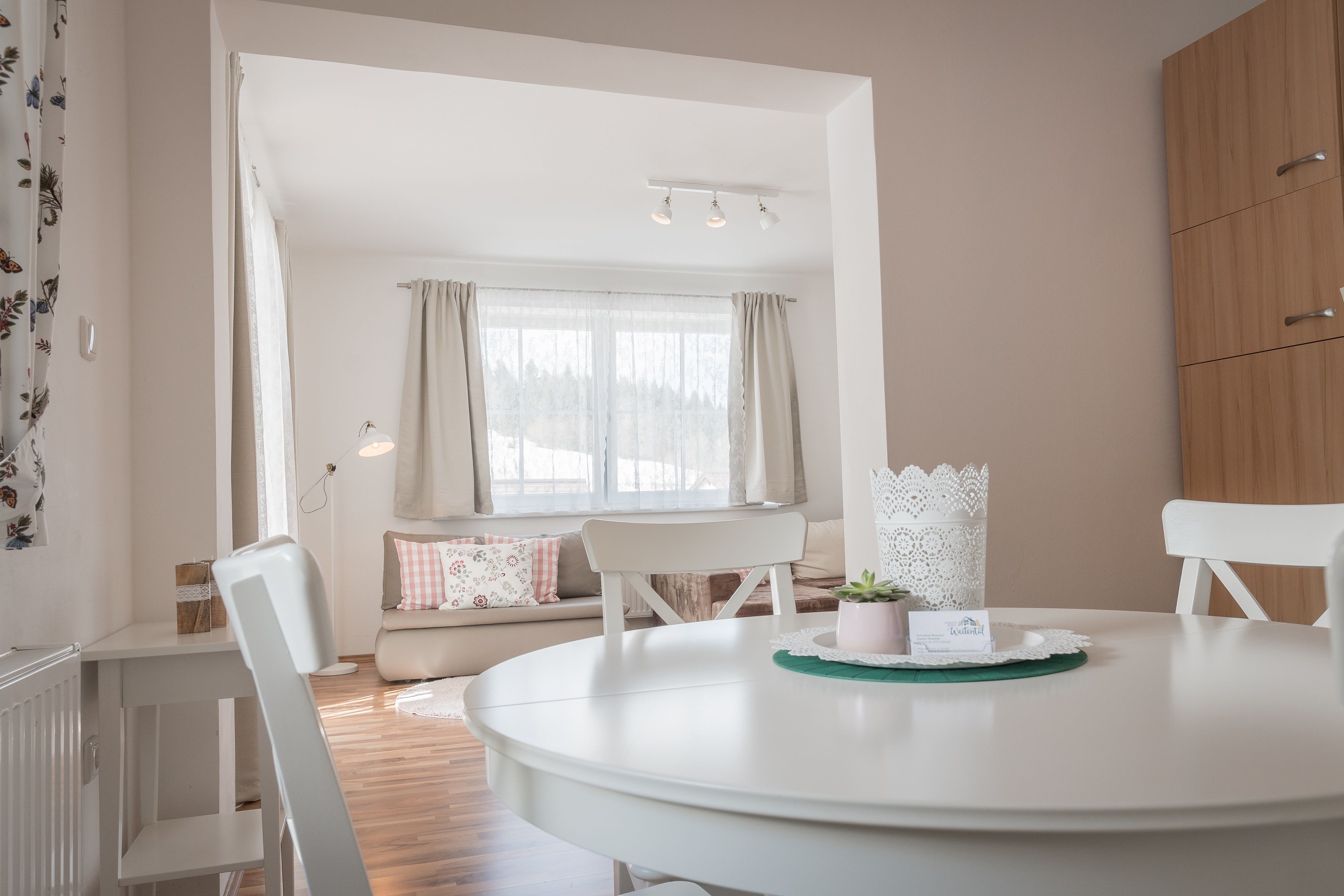 Wohnzimmer des Ferienhauses Weitental