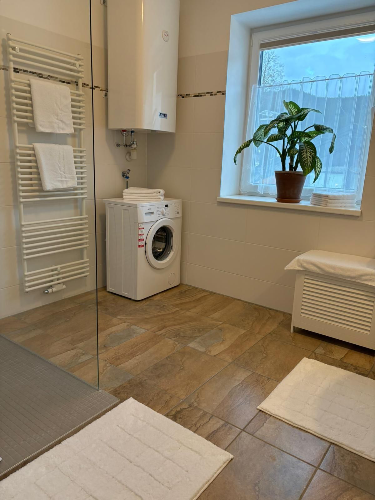 Badezimmer in der Teichwies´n Alm Dependance