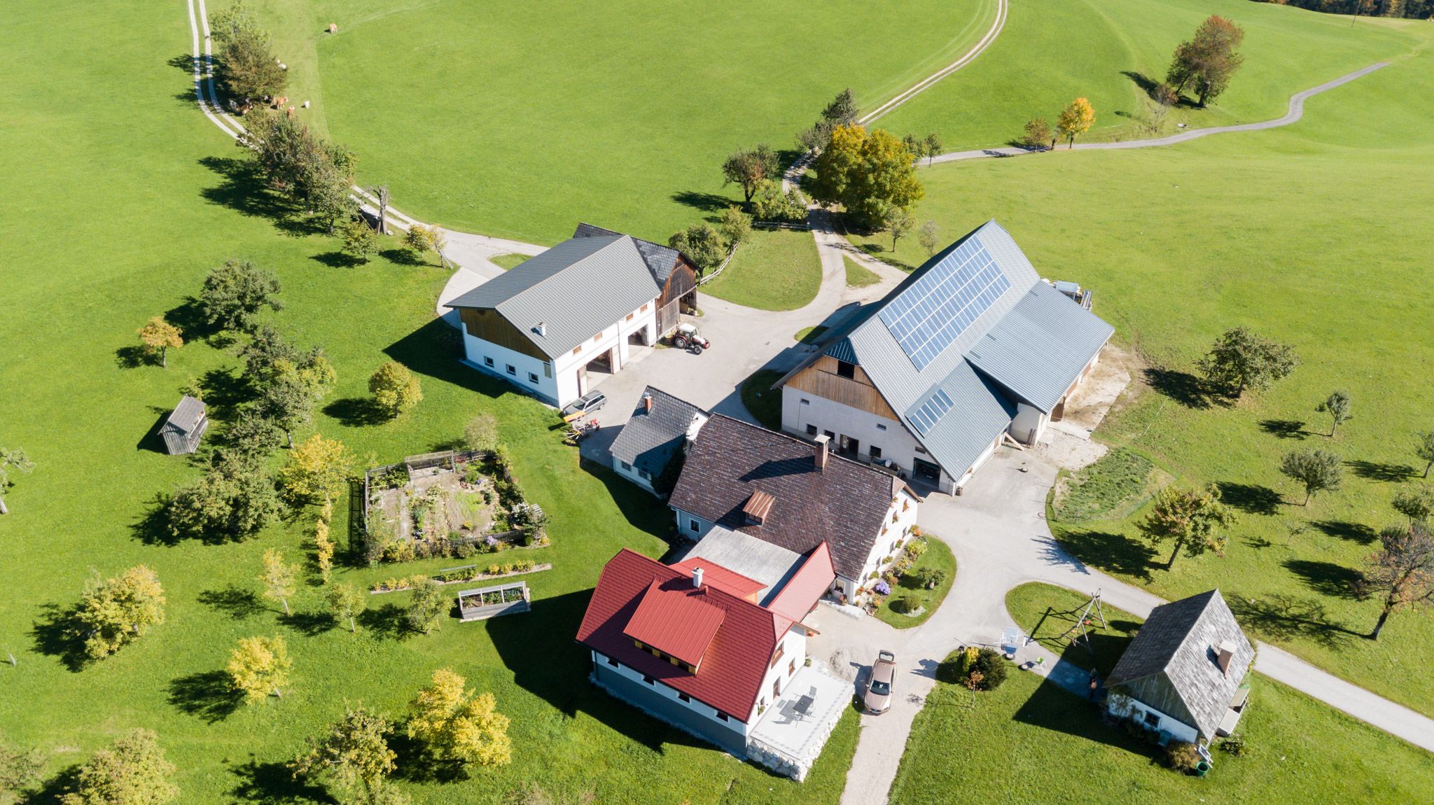 Biobauernhof Obereck von oben