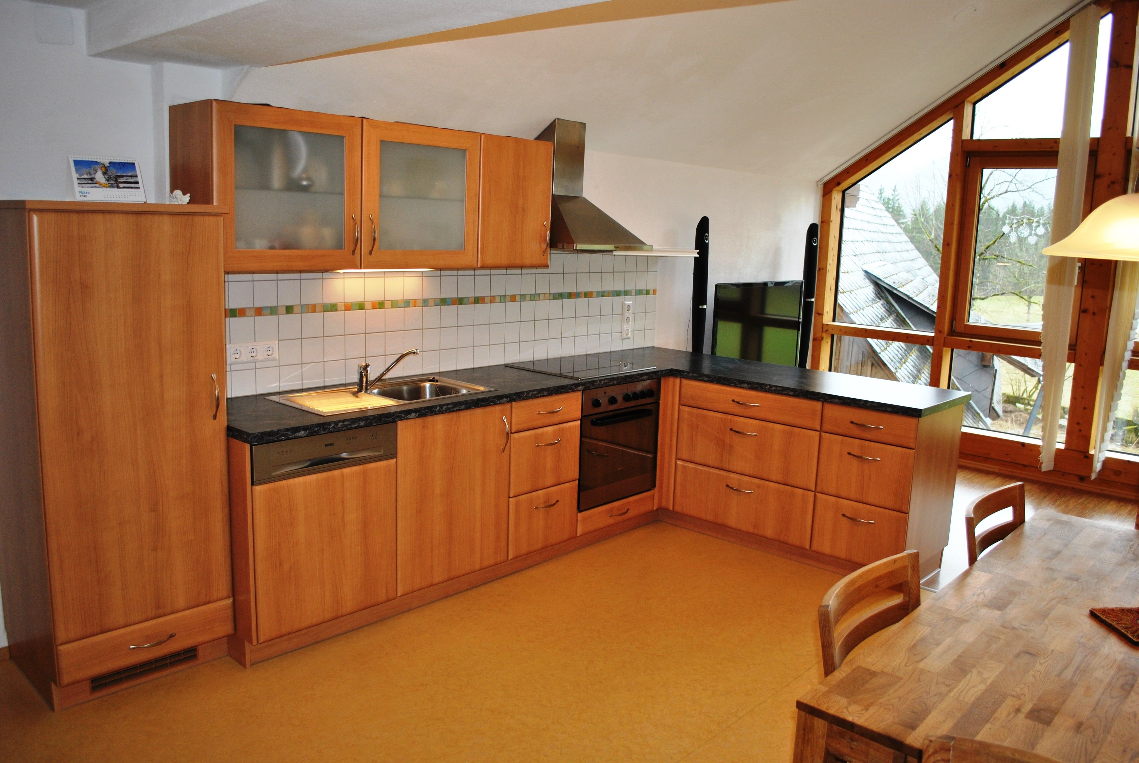 Wohnküche der Ferienwohnung Leitner
