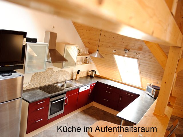 Küche mit Aufenthaltsraum Ferienstadl Hammerau